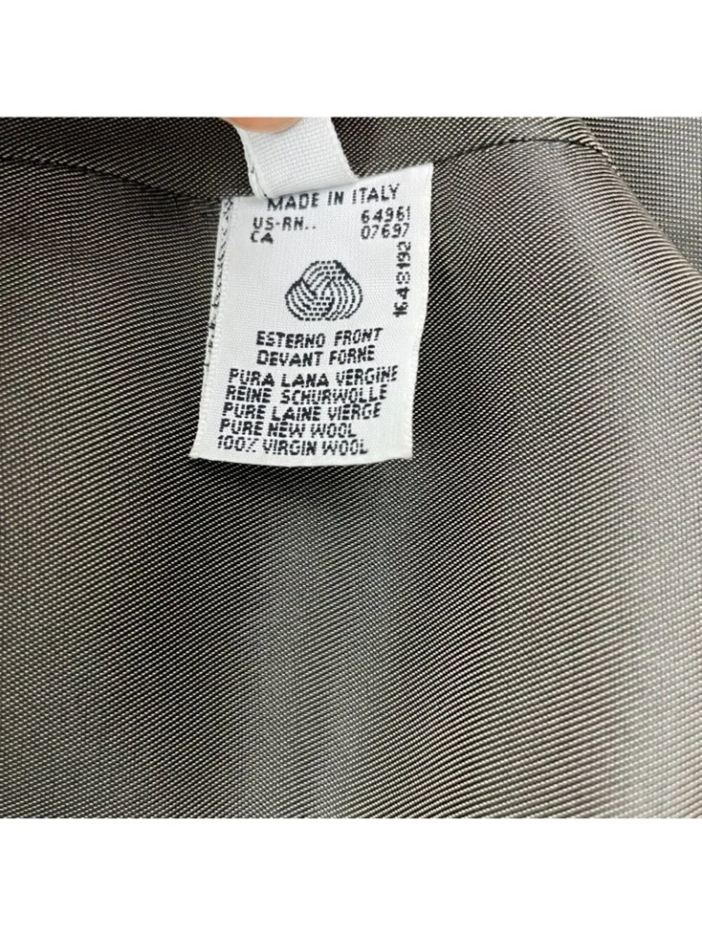 VTG United Colors Of Benetton Men's Flannel Blazer Gray • Italy • 42R US--52 EU
